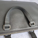 Prada Document Bag Grey Saffiano Leather with Silver Hardware #OCUO-2 - Image 19