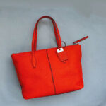 Tod's Shopping Zip Foderata Medium Red Calf Leather with Silver Hardware #OCLS-2