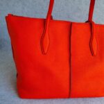 Tod's Shopping Zip Foderata Medium Red Calf Leather with Silver Hardware #OCLS-2 - Image 5