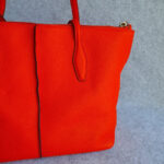 Tod's Shopping Zip Foderata Medium Red Calf Leather with Silver Hardware #OCLS-2 - Image 6