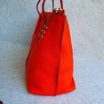 Tod's Shopping Zip Foderata Medium Red Calf Leather with Silver Hardware #OCLS-2 - Image 7