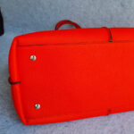 Tod's Shopping Zip Foderata Medium Red Calf Leather with Silver Hardware #OCLS-2 - Image 10