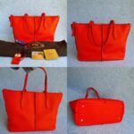 Tod's Shopping Zip Foderata Medium Red Calf Leather with Silver Hardware #OCLS-2 - Image 2