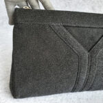 YSL Clutch Black Leather with Gold Hardware #OURC-1 - Image 3