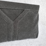 YSL Clutch Black Leather with Gold Hardware #OURC-1 - Image 4
