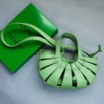 Bottega Veneta Mini Shell Green Smooth Leather with Silver Hardware #OCTT-1