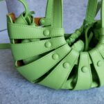 Bottega Veneta Mini Shell Green Smooth Leather with Silver Hardware #OCTT-1 - Image 6