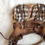 Burberry Hobo Bag Brown Canvas with Leather and Silver Hardware #SCUR-1 - Image 4