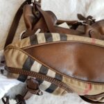 Burberry Hobo Bag Brown Canvas with Leather and Silver Hardware #SCUR-1 - Image 11