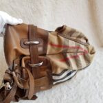 Burberry Hobo Bag Brown Canvas with Leather and Silver Hardware #SCUR-1 - Image 10