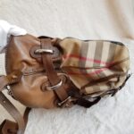 Burberry Hobo Bag Brown Canvas with Leather and Silver Hardware #SCUR-1 - Image 9