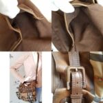 Burberry Hobo Bag Brown Canvas with Leather and Silver Hardware #SCUR-1 - Image 19