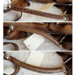 Burberry Hobo Bag Brown Canvas with Leather and Silver Hardware #SCUR-1 - Image 15