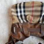 Burberry Hobo Bag Brown Canvas with Leather and Silver Hardware #SCUR-1 - Image 7