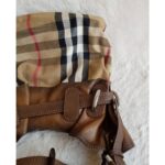 Burberry Hobo Bag Brown Canvas with Leather and Silver Hardware #SCUR-1 - Image 8