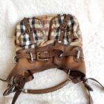 Burberry Hobo Bag Brown Canvas with Leather and Silver Hardware #SCUR-1 - Image 3