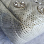 Chanel Flap Bag Silver Perforated Lambskin with Silver Hardware #OCSR-1 - Image 14