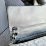 Chanel Flap Bag Silver Perforated Lambskin with Silver Hardware #OCSR-1 - Image 18