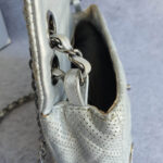 Chanel Flap Bag Silver Perforated Lambskin with Silver Hardware #OCSR-1 - Image 25