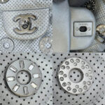 Chanel Flap Bag Silver Perforated Lambskin with Silver Hardware #OCSR-1 - Image 24