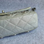 Chanel Flap Bag Silver Perforated Lambskin with Silver Hardware #OCSR-1 - Image 10