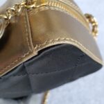 Chanel Vintage Bag Black/Gold Satin with Lambskin and Gold Hardware #OCYS-1 - Image 13