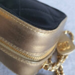 Chanel Vintage Bag Black/Gold Satin with Lambskin and Gold Hardware #OCYS-1 - Image 17