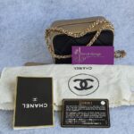 Chanel Vintage Bag Black/Gold Satin with Lambskin and Gold Hardware #OCYS-1 - Image 2