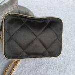 Chanel Vintage Bag Black/Gold Satin with Lambskin and Gold Hardware #OCYS-1 - Image 3