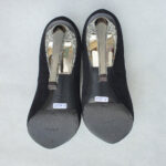 Giuseppe Zanotti Sz37.5 Black Suede/ Crystal On Heel Shoes #OCCT-5 - Image 7