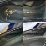 Giuseppe Zanotti Sz37.5 Black Suede/ Crystal On Heel Shoes #OCCT-5 - Image 10