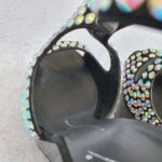 Giuseppe Zanotti Sz37.5 Black Suede/ Crystal Wedges Shoes #OCCT-6 - Image 8