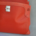 Hermes Ghillies Kelly 35cm Sanguine Swift Leather/grain D'h with Pallaium-Plated Hardware #OCTE-1 - Image 4