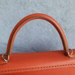 Hermes Ghillies Kelly 35cm Sanguine Swift Leather/grain D'h with Pallaium-Plated Hardware #OCTE-1 - Image 18