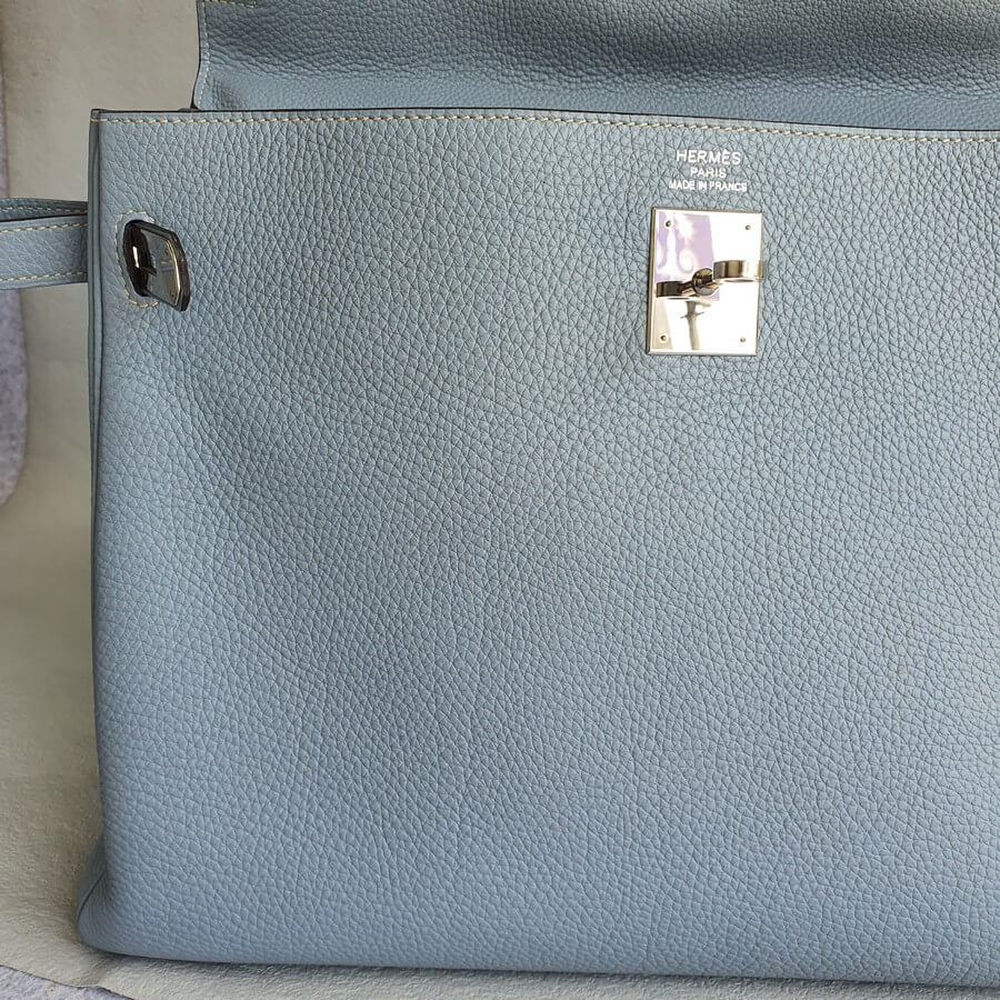 Hermès Kelly 35 Blue Lin - Clemence Leather