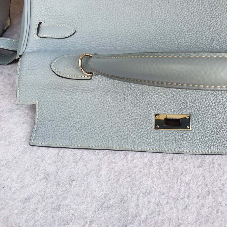 Hermès Kelly 35 Blue Lin - Clemence Leather
