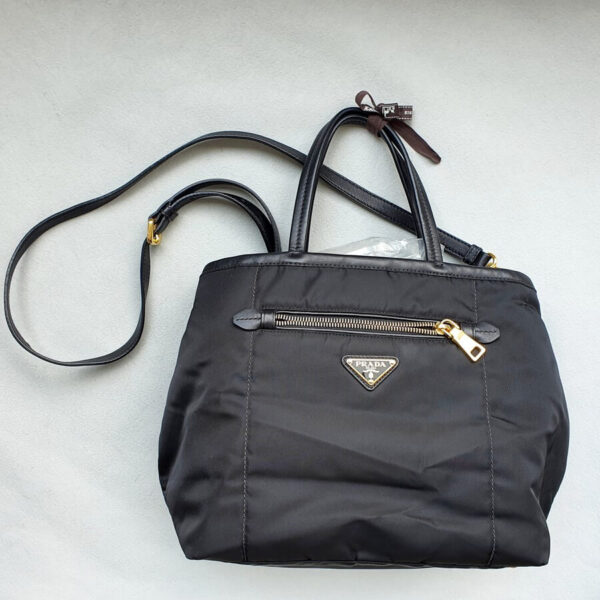 Prada Bag BN2281 Black Nylon with Leather and Gold Hardware Bag #OCYL-2