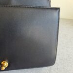 Chanel Le Boy New Medium Navy Blue Embossed Cube Lambskin with Silver/Gold Hardware #GLREO-1 - Image 29