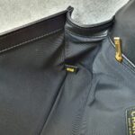 Chanel Le Boy New Medium Navy Blue Embossed Cube Lambskin with Silver/Gold Hardware #GLREO-1 - Image 31