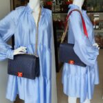 Chanel Le Boy New Medium Navy Blue Embossed Cube Lambskin with Silver/Gold Hardware #GLREO-1 - Image 35