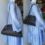 Chanel Mademoiselle Bag Black Aged Calfskin with Gold Hardware #OKCE-1 - Image 34