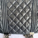Chanel Shoulder Bag Black Calfskin with Ruthenium Hardware #TTLR-5 - Image 10