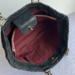 Chanel Shoulder Bag Black Calfskin with Ruthenium Hardware #TTLR-5 - Image 36