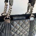 Chanel Shoulder Bag Black Calfskin with Ruthenium Hardware #TTLR-5 - Image 27