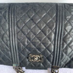 Chanel Shoulder Bag Black Calfskin with Ruthenium Hardware #TTLR-5 - Image 6