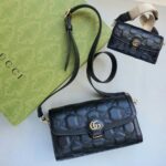 Gucci GG Matelassé Small Black Leather with Gold Hardware #OKCE-2