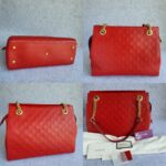 Gucci GG Signature Bag Red Guccissima Leather and Light Gold Hardware #GLRES-1 - Image 2