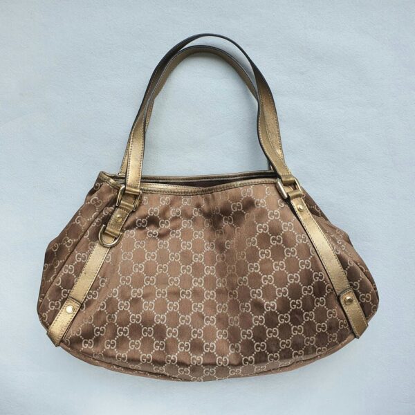 Gucci Pelham Hobo Brown Canvas with Leather and Gold Hardware #GLREL-1