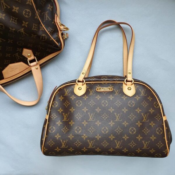 LV Montorgueil GM M95566 Brown Monogram Canvas with Leather and Gold Hardware #GLREL-3