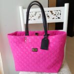 LV Scuba Bag Pink/Black Monogram Embossed Neoprene /Leather and Gold Hardware #SOUR-2